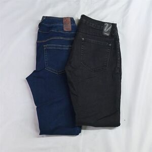 Lot 2 Vanity 27 Slim /‎ Skinny Dark Black Stretch Denim Womens Jeans